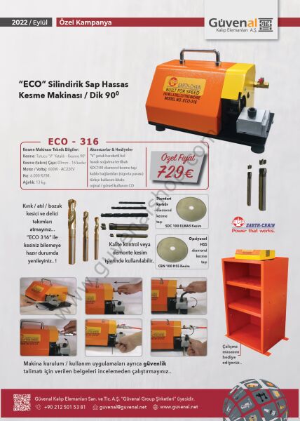 ECO-316 Hassas, Takım Kesme Makinesi