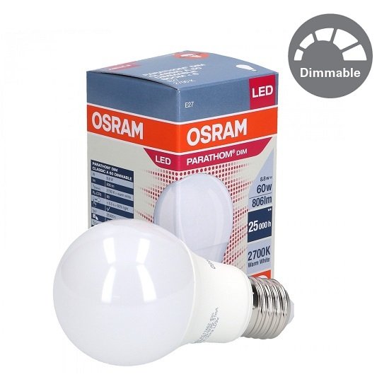 AMPUL LED OSRAM NORMAL AMPUL TİPİ E27 DİM EDİLEBİLİR 8,8W 2700K SARI IŞIK