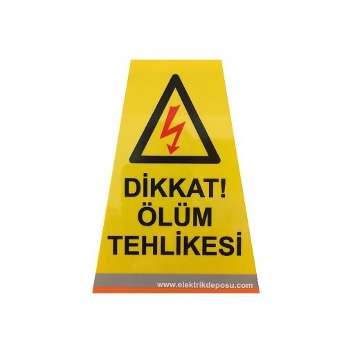 ETİKET PVC (DİKKAT ÖLÜM TEHLİKESİ) YAPIŞKANLI 85X115MM