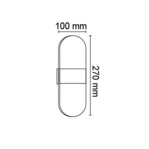 ARMATÜR FORLIFE MİNE METAL DUVAR APLİK 2X6W 960LM IP65 3200K SARI IŞIK FL-1722