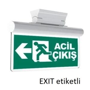Arsel Exit Acil Çıkış Armatürü - 3 saat kitli - Exit etiketli