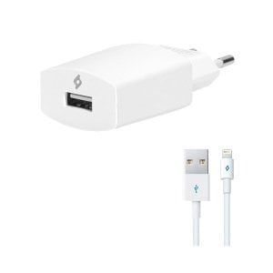 ADAPTÖR TTEC USB ŞARJ FİŞLİ 2A + LIGHTING IPHONE ŞARJ KABLOSU BEYAZ