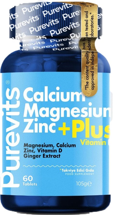 PUREVITS Cals,Mag,Zınc,Vitamin D 1.750mg 60 Tablets