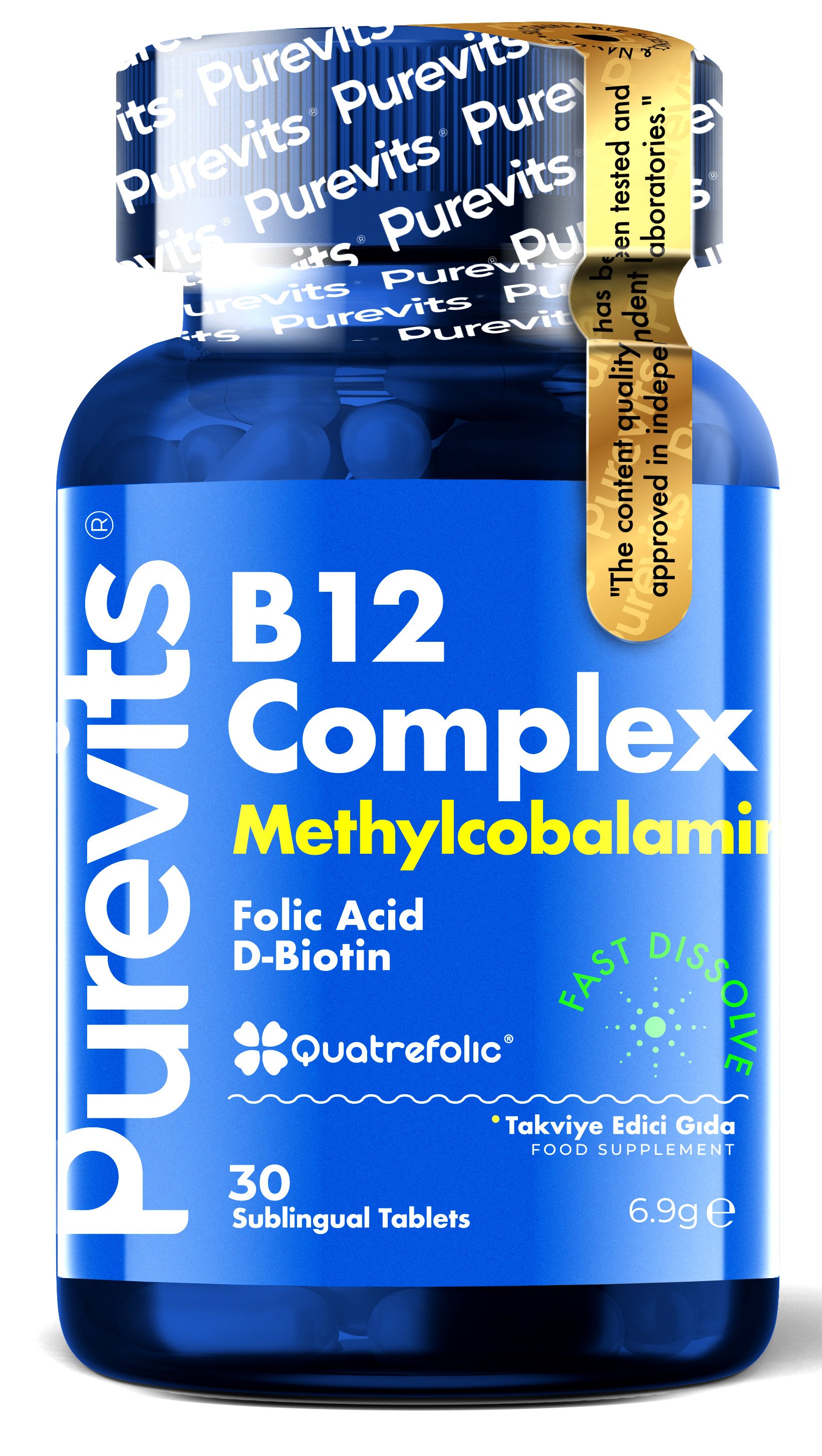 PUREVITS B12 Complex Quetrefolic 230mg 30 Tablet