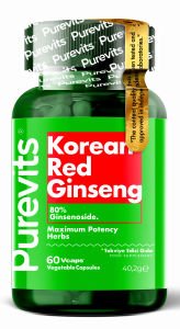 PUREVITS Korean Ginseng Capsules 500mg 60 V-Cap