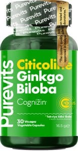 PUREVITS Gingko Biloba& Sitikolin Focus Complex 400mg*30 V-Caps