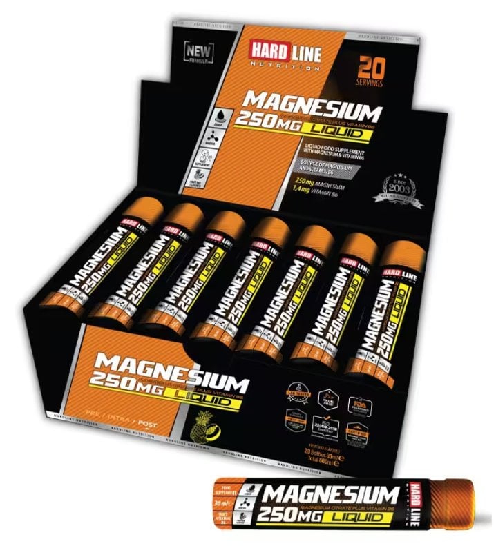Hardline Magnesium Liquid 250 Mg 20 Adet (30 Ml)