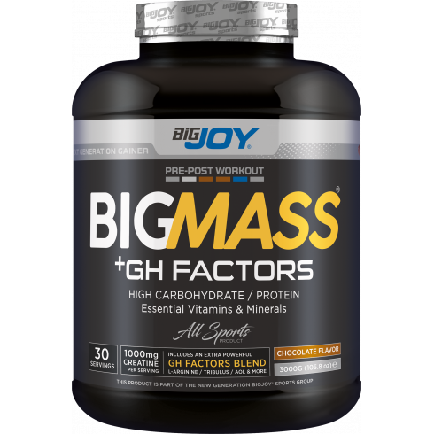 Bigjoy BIGMASS Gainer GH FACTORS ÇİKOLATA 3kg