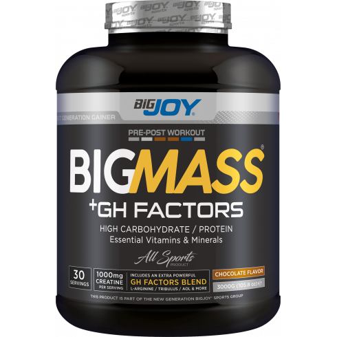 Bigjoy BIGMASS Gainer GH FACTORS ÇİKOLATA 3kg