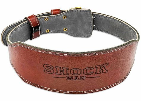 Gym Shock Pro Deri Ağırlık Kemeri Kahve M