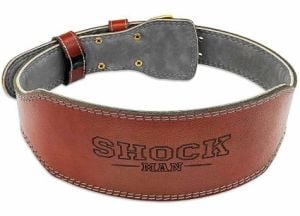 Gym Shock Pro Deri Ağırlık Kemeri Kahve L