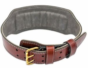 Gym Shock Pro Deri Ağırlık Kemeri Kahve L