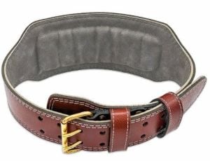 Gym Shock Pro Deri Ağırlık Kemeri Kahve XL