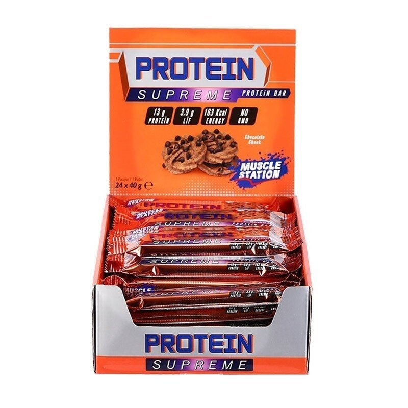 Muscle Station Supreme Protein Bar Chocolate Chunks 40 Gr 24 Adet