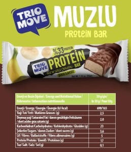 Trio Move Protein Bar Muz Aromalı (9X50 GR)