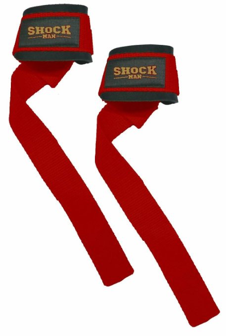 Shock Man Padded Lifting Straps Kırmızı