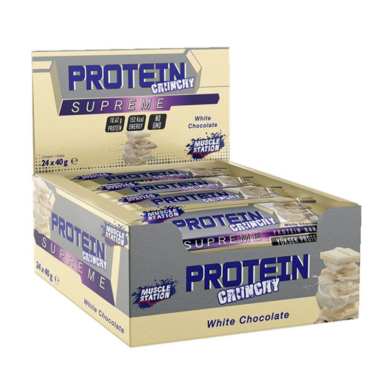 PROTEİN CRUNCY WHİTE CHOCOLATE 24x40gr