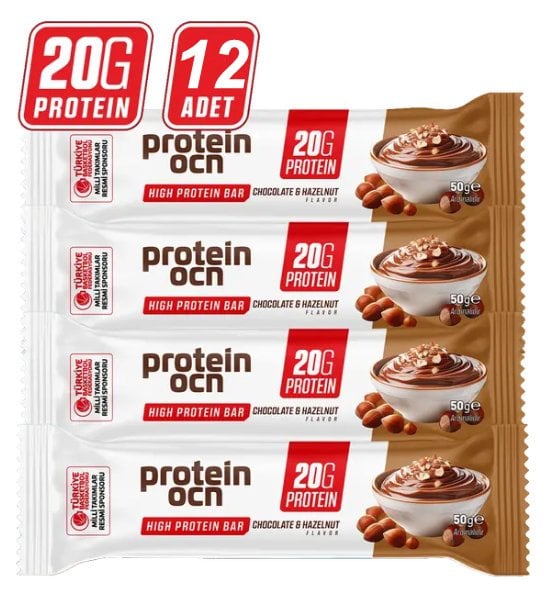 Protein Ocn PROTEİN BAR 12 Adet Chocolate & Hazelnut Aromalı