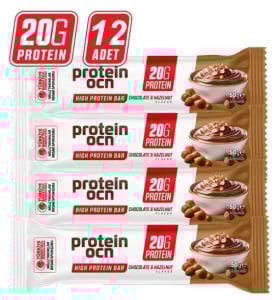 Protein Ocn PROTEİN BAR 12 Adet Chocolate & Hazelnut Aromalı