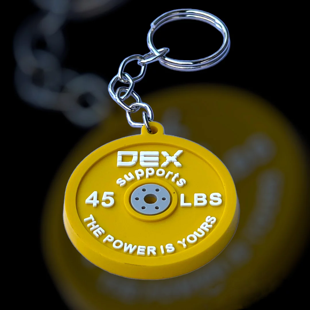 Dex Supports Lasting Energy Minyatür Ağırlık Plakası Anahtarlık