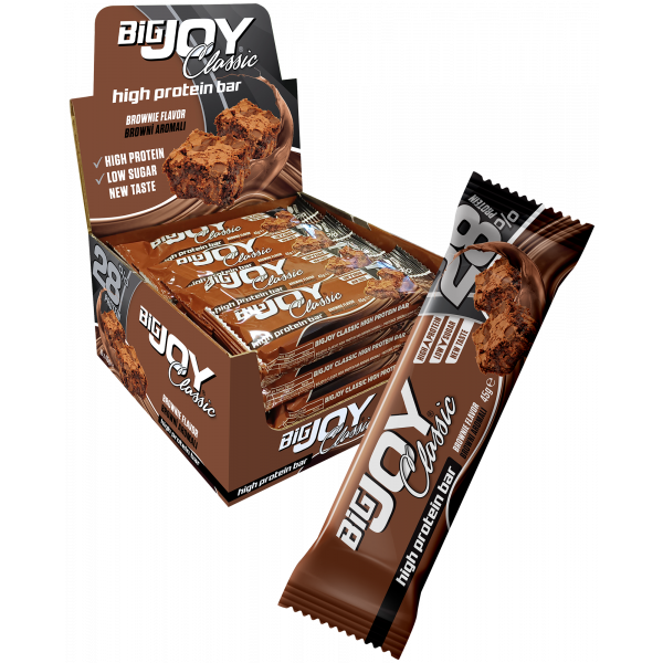 Bigjoy Classic High Protein Bar Brownie 45g x 16 Adet