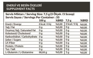 Super Charger L-Glutamıne 250 Gr