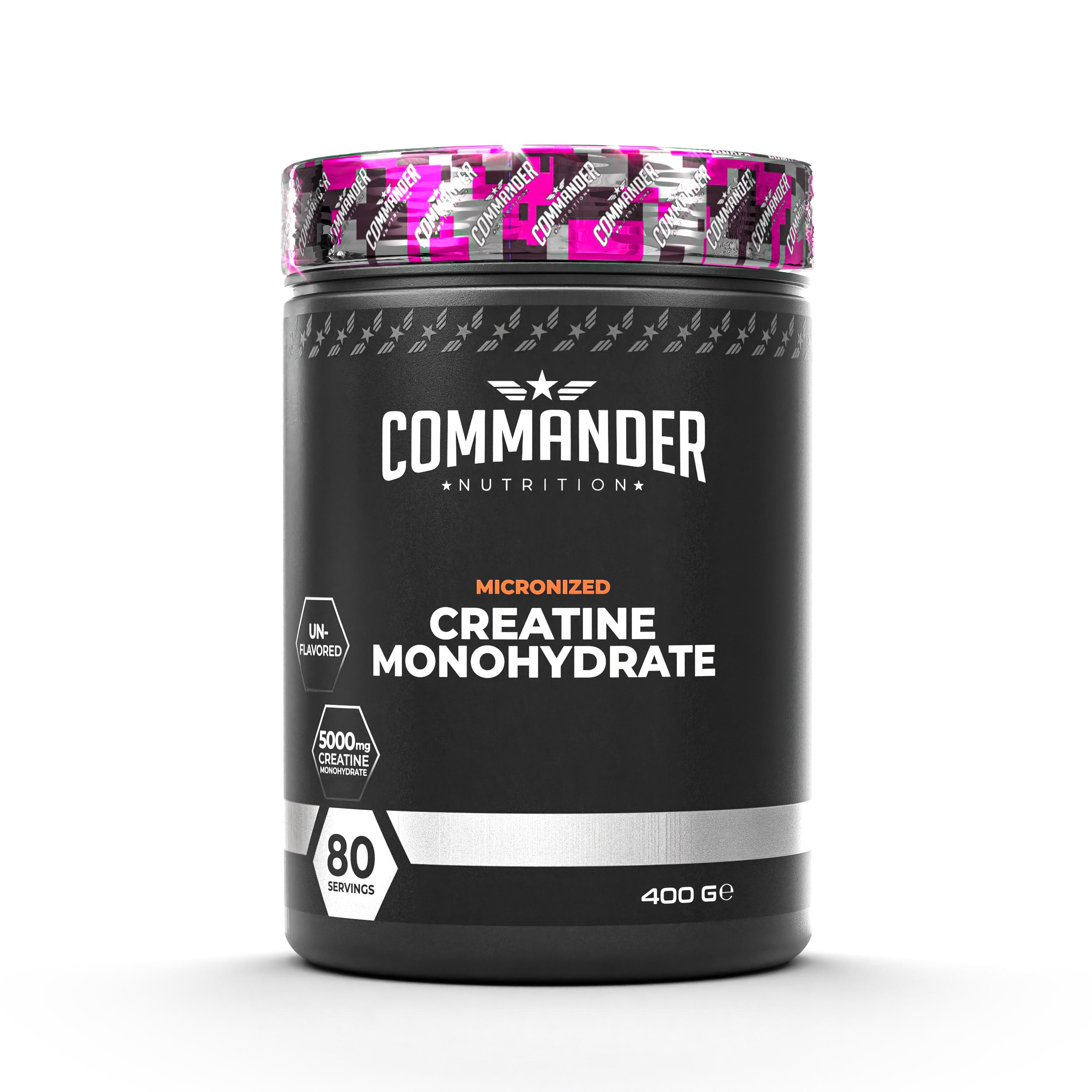 COMMANDERNUTRİTİON Creatine Monohydrate 200Mesh 400g (80 Servis)