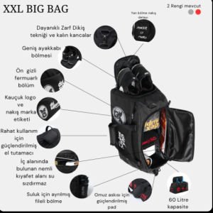 Dex Supports Lasting Energy Spor Çanta XXL BİG BAG GRİ RENK