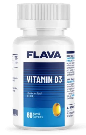 Flava Vitamine D3 60 Kapsül