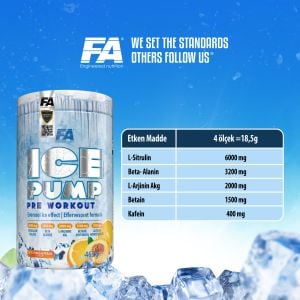 FA ICE Pump Pre Workout 463g Icy Citrus & Peach