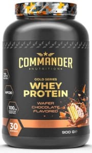 Commander Nutrition Whey Protein 900g  Çikolatalı Gofret AROMALI