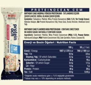 Protein Ocn PROTEİN BAR 12 Adet Birthday Cake Aromalı
