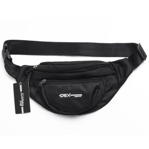 DEX Bel Çantası Ve Omuz Çantası 2 Bölmeli Unisex Su Geçirmez Siyah Renk
