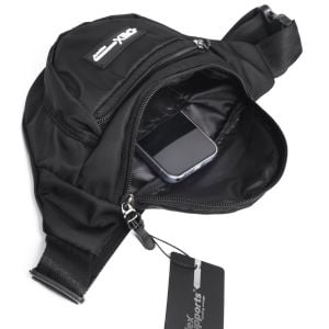 DEX Bel Çantası Ve Omuz Çantası 2 Bölmeli Unisex Su Geçirmez Siyah Renk