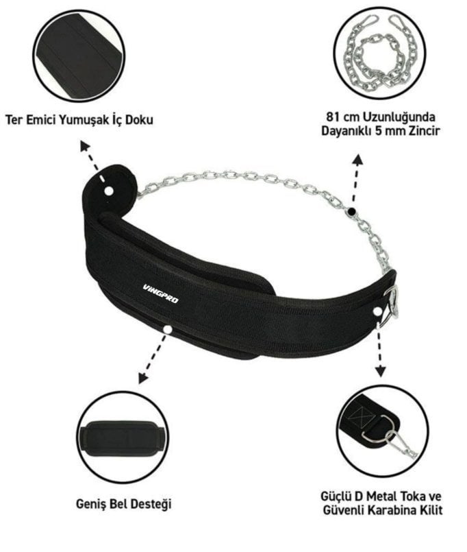 Dip Belt Ağırlık Kemeri Siyah