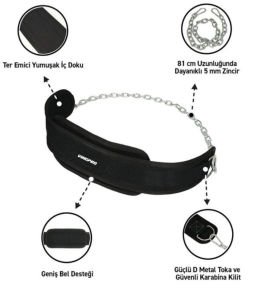 Dip Belt Ağırlık Kemeri Siyah