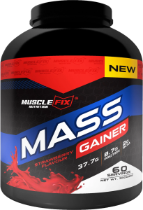 Muslefix Mass Gainer 3kg Çilek Aromalı 3 ADET  + 3 ADET SHAKER HEDİYELİ