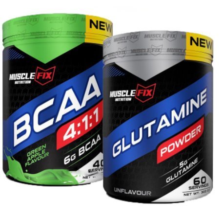 MuscleFix Bcaa 400gr Yeşil Elma + MuscleFix Glutamine 300gr