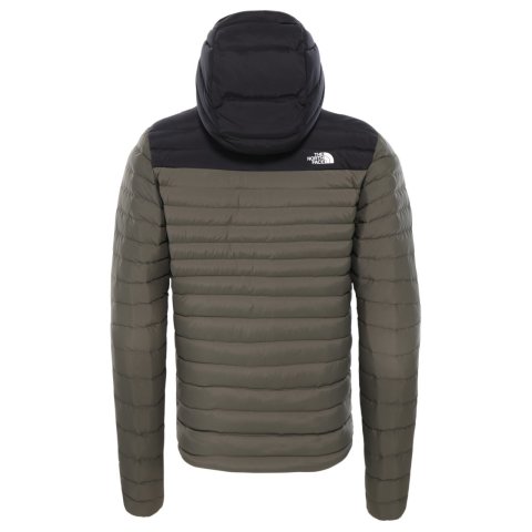 The North Face Erkek Stretch Down Hoodie Kapüşonlu Kaz Tüyü Mont Yeşil Siyah