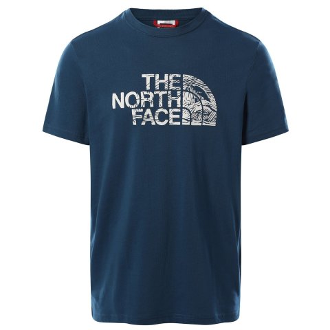 The North Face Erkek S/S Woodcut Dome Tee Tişört Mavi