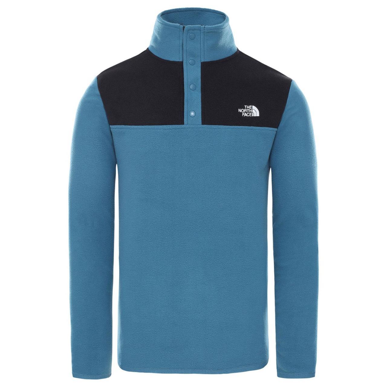 The North Face Erkek TKA Glacier Snap-Neck Polar Mavi-Siyah