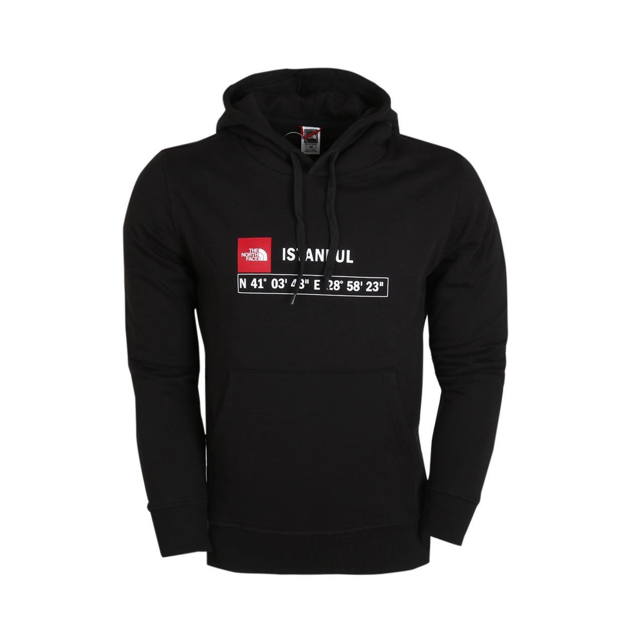 The North Face Erkek Gps Hoodie İstanbul Sweatshirt Siyah