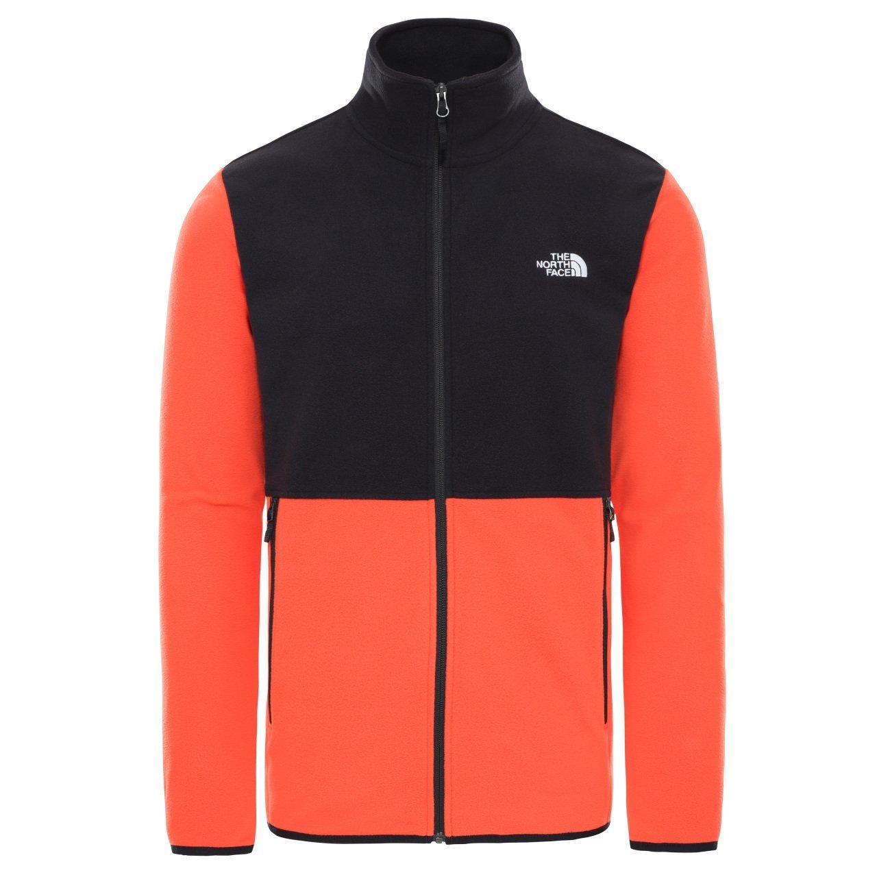 The North Face Erkek TKA Glacier Full Zip Tam Fermuarlı Polar Üst Kırmızı Siyah