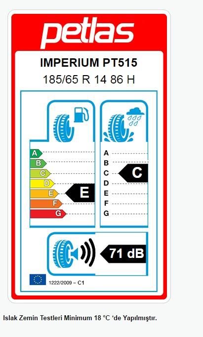 185/65R14 TL 86H IMPERIUM PT515 PETLAS