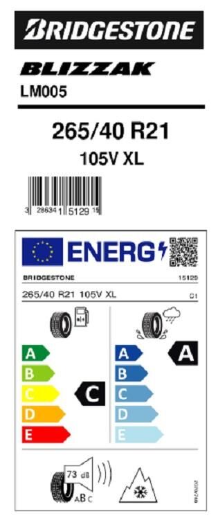 265/40R21 105V XL LM005 BRIDGESTONE
