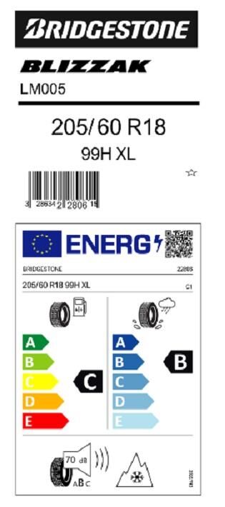 205/60R18 99H XL LM005 BRIDGESTONE