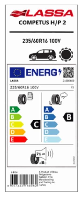 235/60R16 100V COMPETUS H/P 2 LASSA