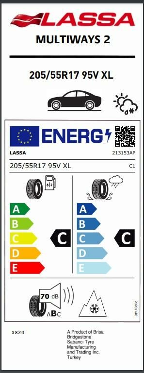 205/55R17 95V XL MULTIWAYS 2 LASSA