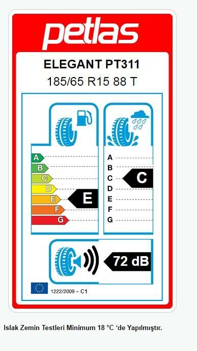185/65R15 TL 88T ELEGANT PT311 PETLAS