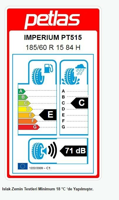 185/60R15 TL 84H IMPERIUM PT515 PETLAS